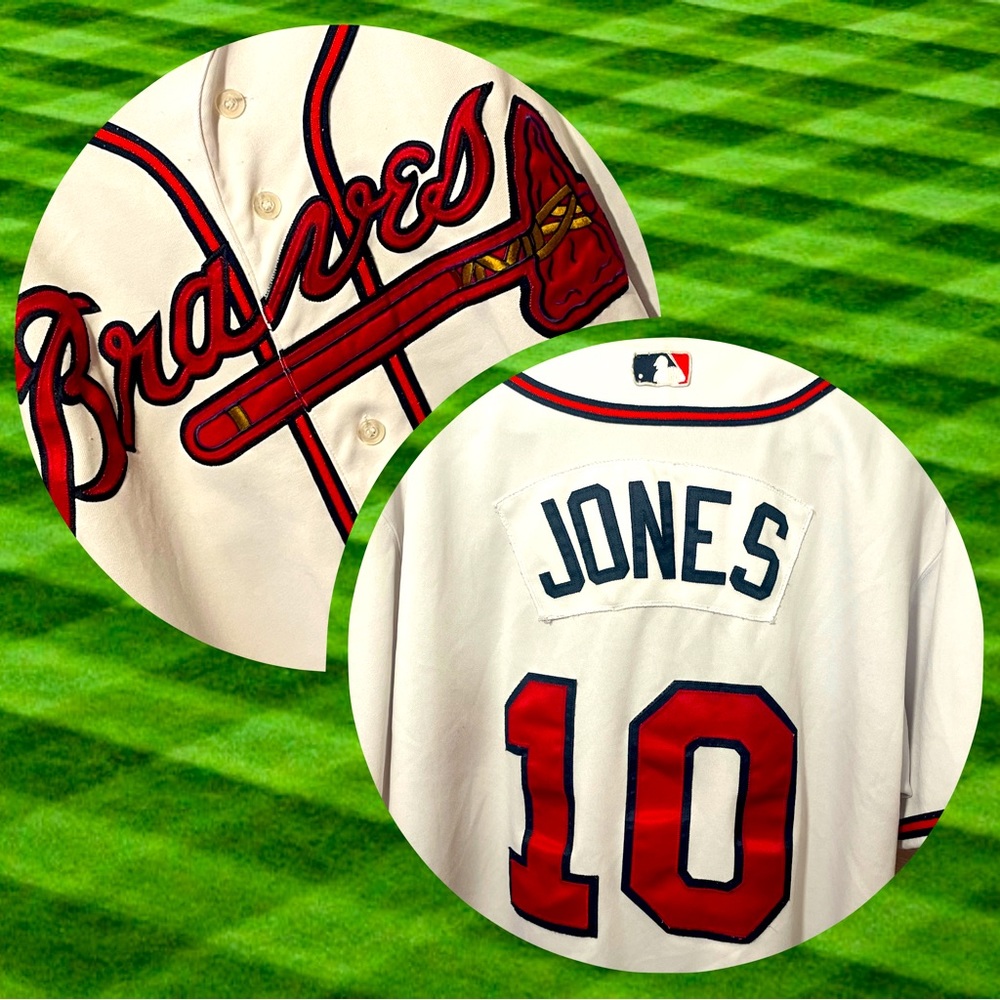 Authentic Chipper Jones #10 Jersey | Braves | Size 52